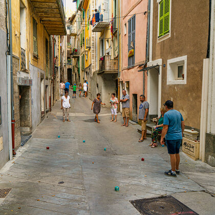 le jeu des boules carrées dans les rues, à la St Nicolas