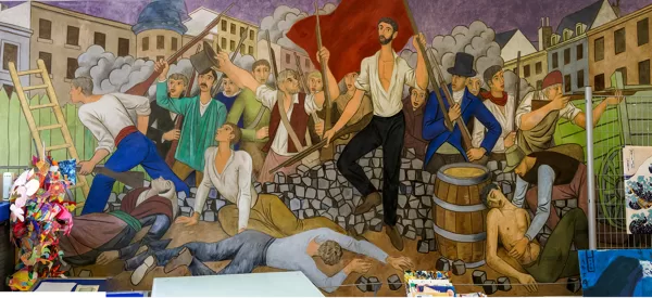 Fresque dans l'ancienne mairie