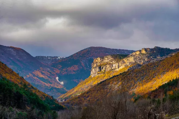 La falaise des grès d'Annot