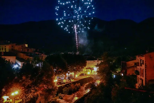le feu d'artifice de la fête nationale