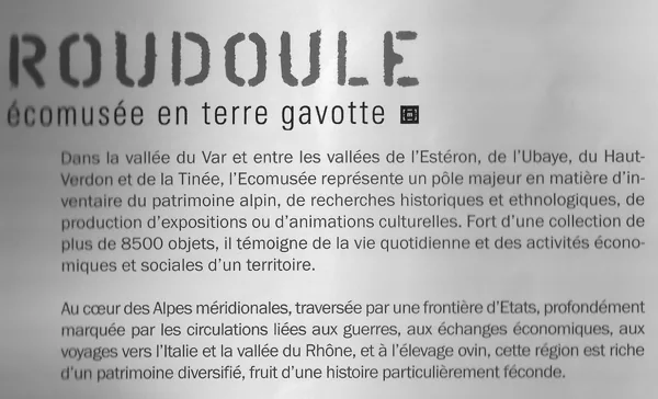 Détails sur l'écomusée de la Roudoule